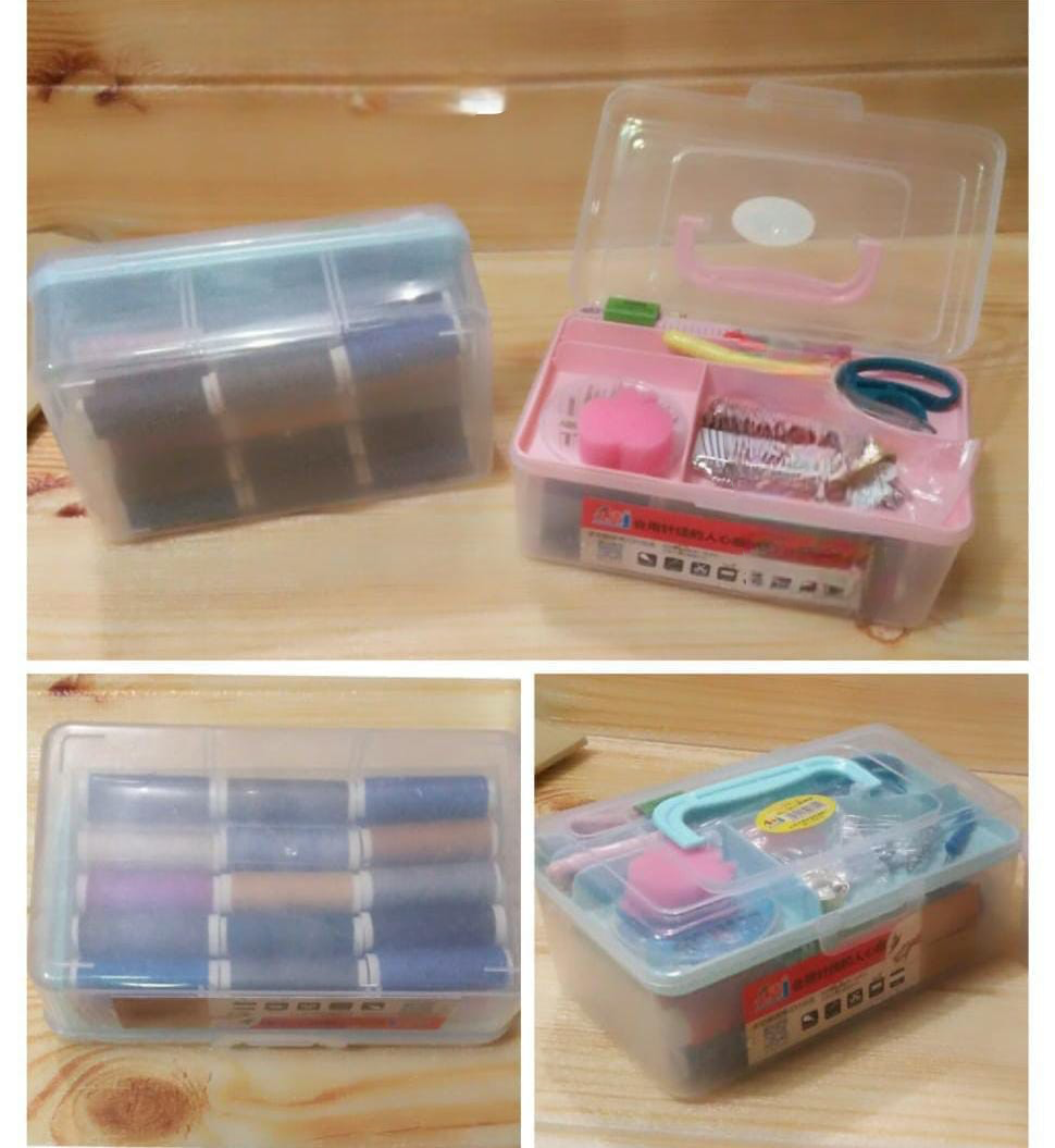 Double Layer Storage Box, Multipurpose Plastic Storage Case, Sewing Kit Box Double Layer Storage Box, Multipurpose Plastic Storage Case, Sewing Kit Box